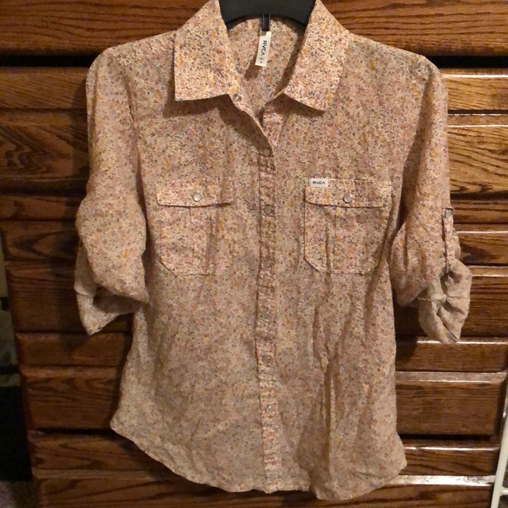 RVCA Floral Button Down Shirt